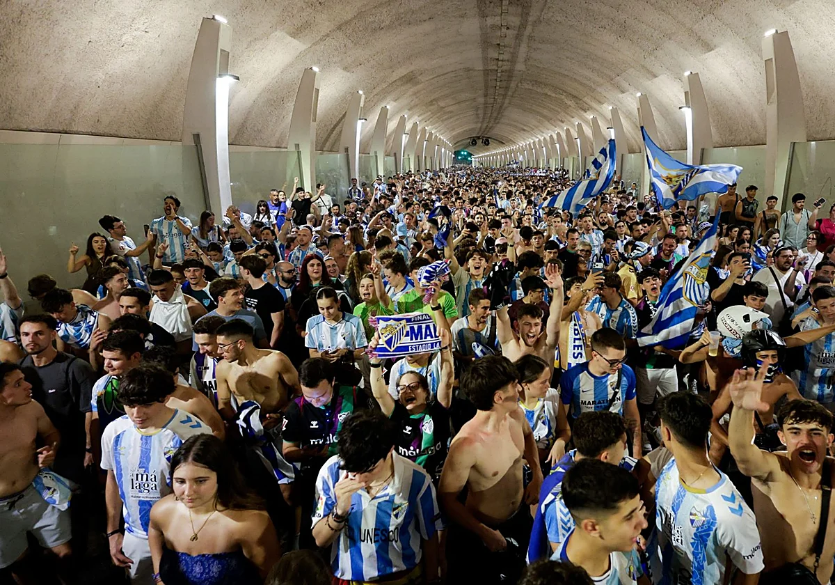 A historic celebration for Malaga CF's promotion
