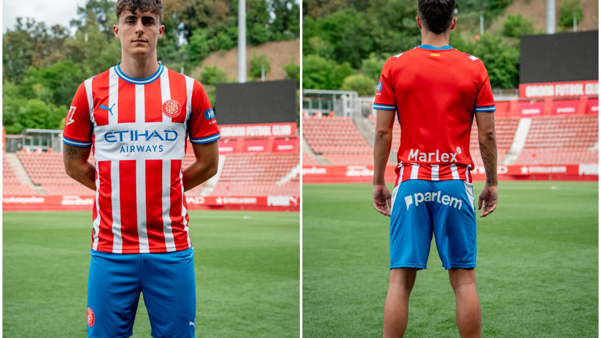 El Girona presenta su nueva primera camiseta