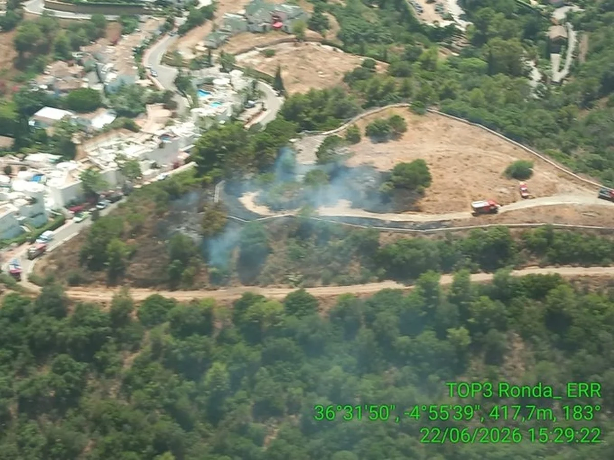 Declarados dos incendios forestales esta tarde en Marbella y Casabermeja
