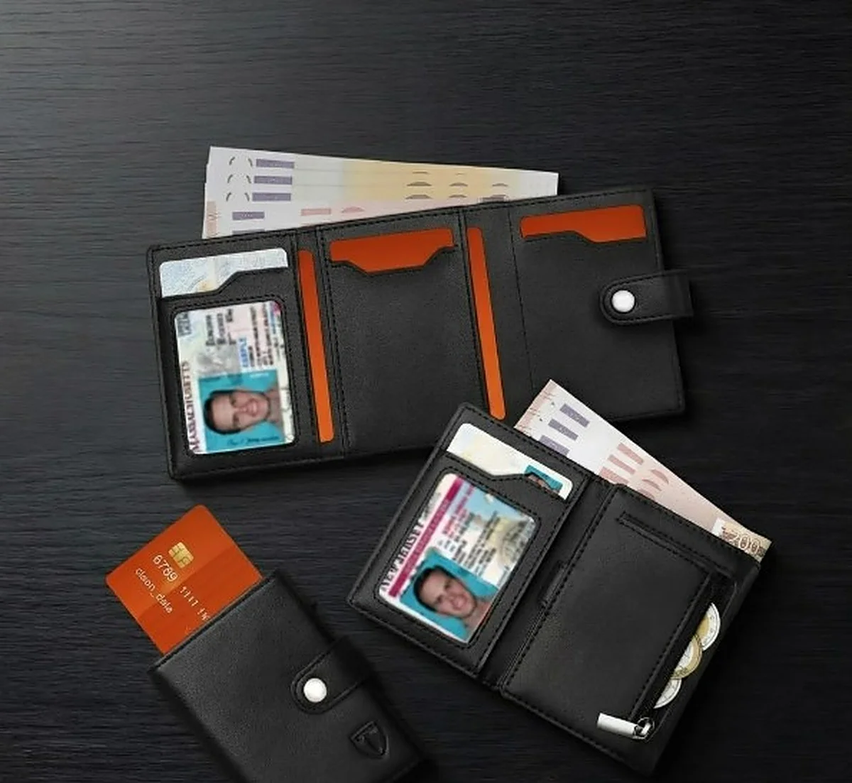 Estas carteras y tarjeteros tienen protección para evitar robos o pérdidas de tus documentos y dinero