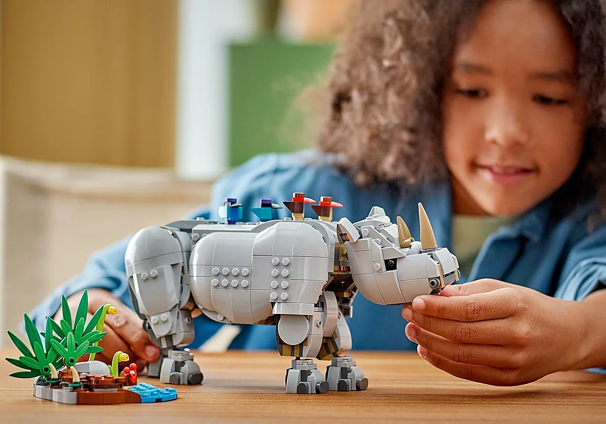 Set Creator 3 en 1 de LEGO: Rinoceronte, hipopótamo y morsa en un solo juego