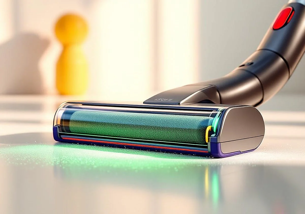 Elimina el polvo invisible con el cepillo LAOYE de Dyson y su luz verde