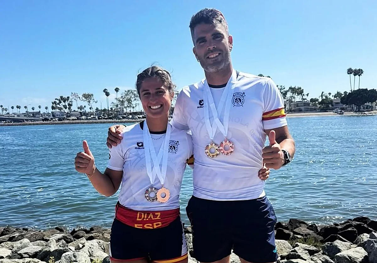 Adrián Miramón y Teresa Díaz se prueban en el escenario de los Juegos Olímpicos de Los Ángeles