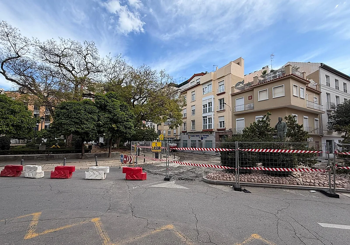 Nuevo corte de tráfico en la plaza de los Monos por las obras para ganar espacio peatonal