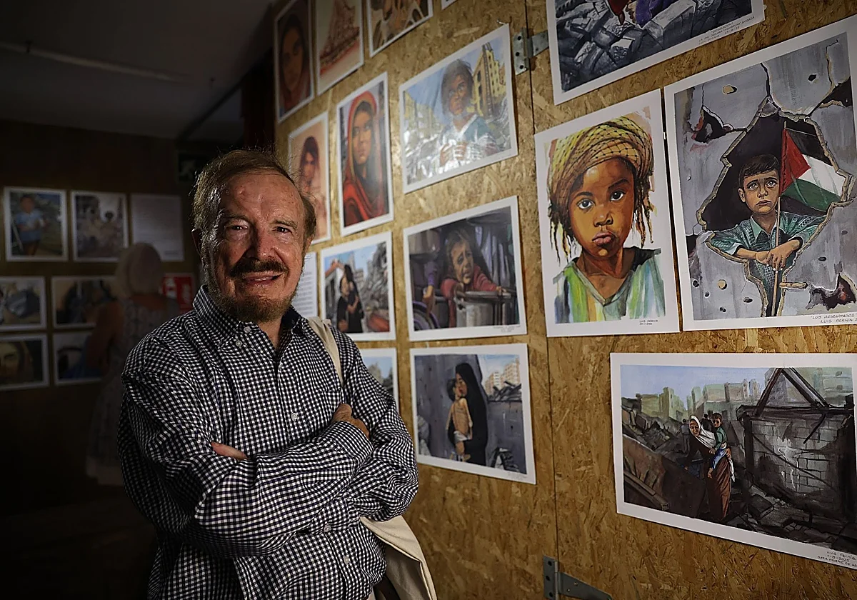 Luis Pernía, excura obrero y activista: «Como no puedo volar a Gaza, pinto»