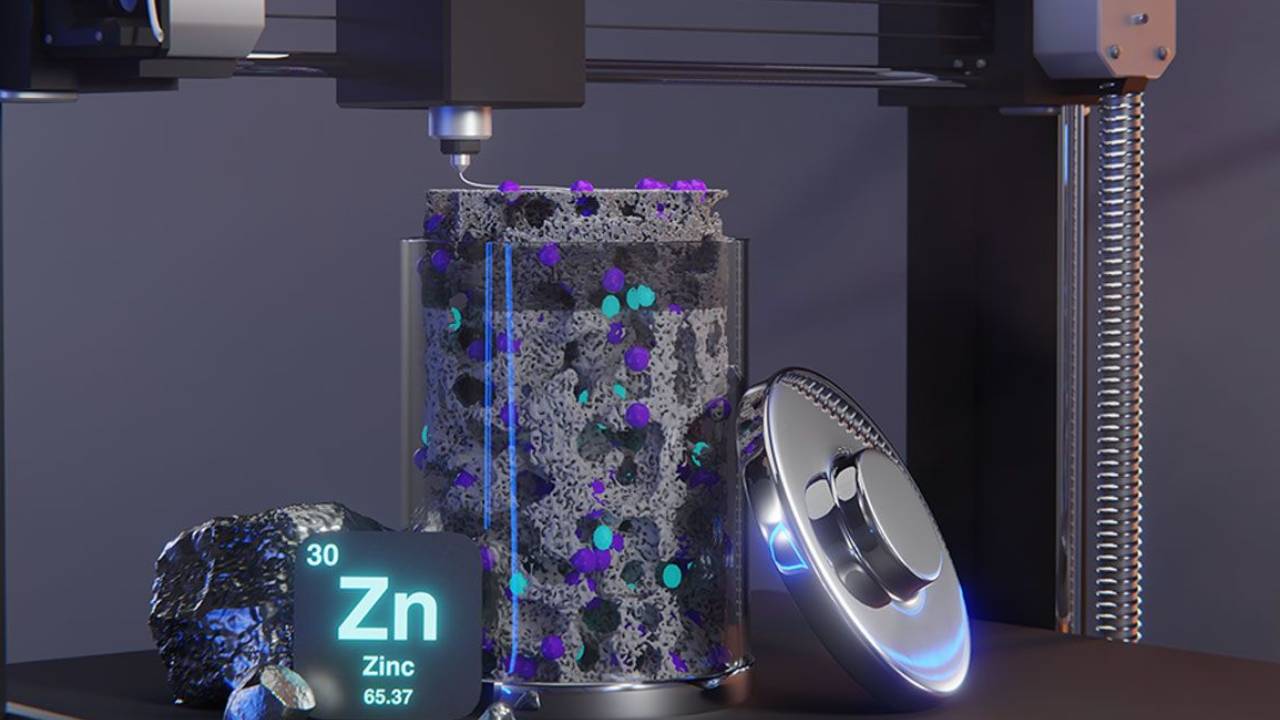 Adiós al litio: la batería híbrida de zinc impresa en 3D que dispara su capacidad por siete