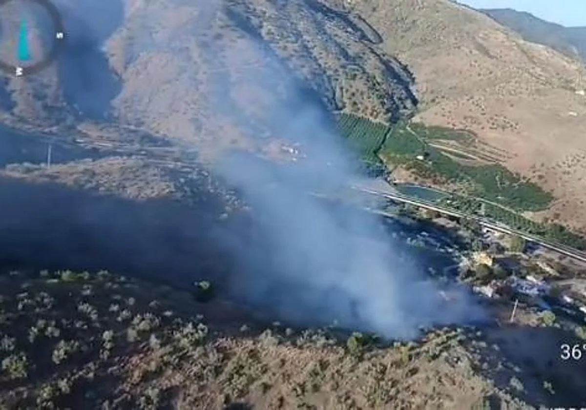 Declarado un incendio forestal en los Montes de Málaga