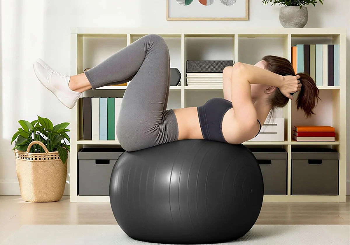 Los mejores balones de pilates para entrenar en casa y mejorar el core