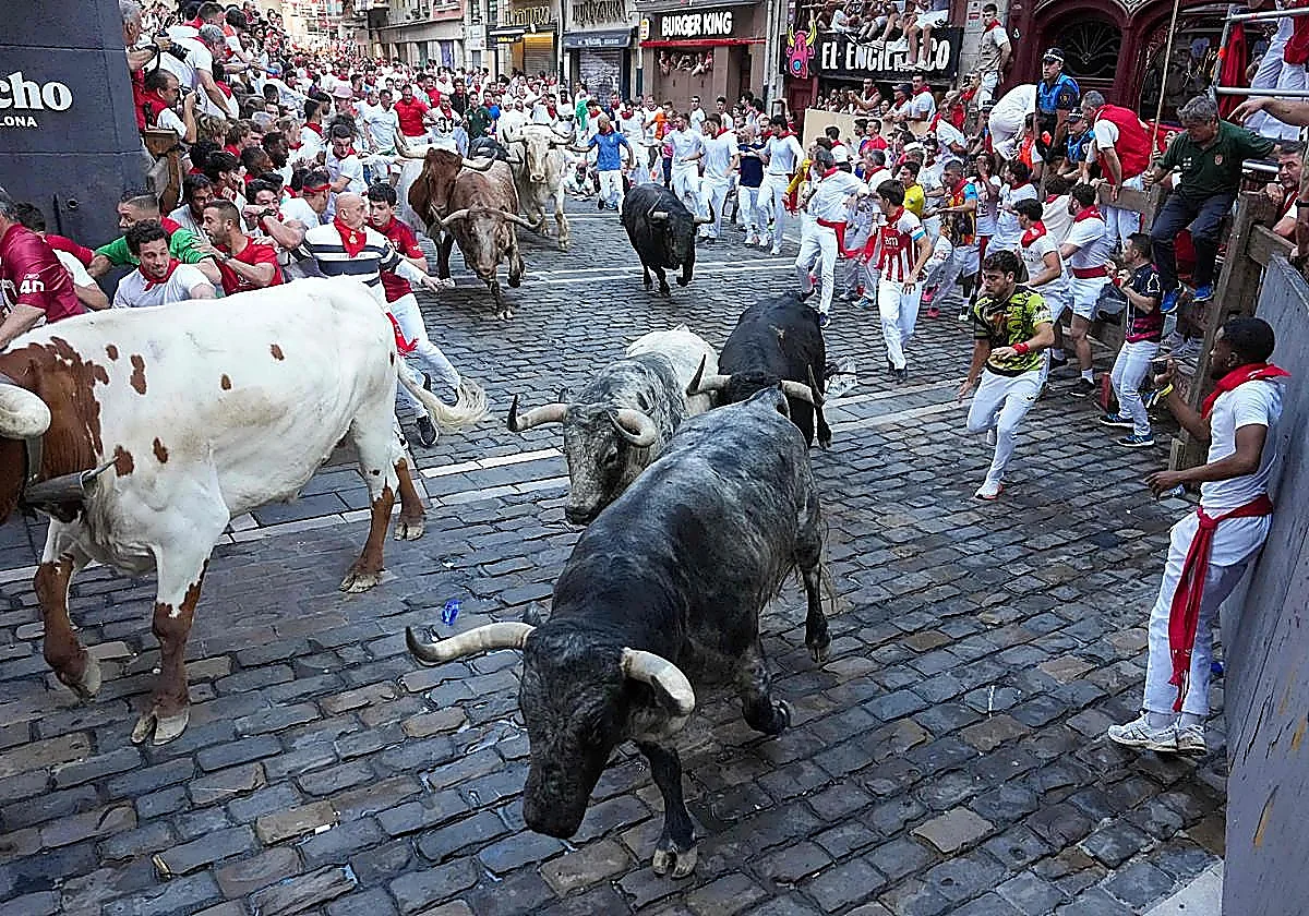 Young man gored during unusually orderly Cebada Gago bull run in Pamplona