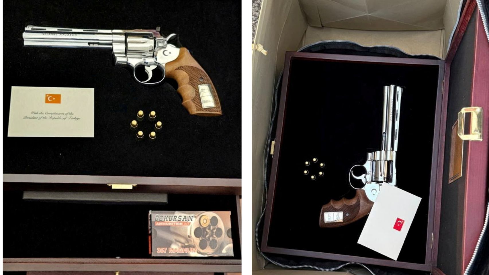 La pistola que Erdogan regaló a los líderes de la OTAN causa un quebradero de cabeza global: "Es una chatarra"