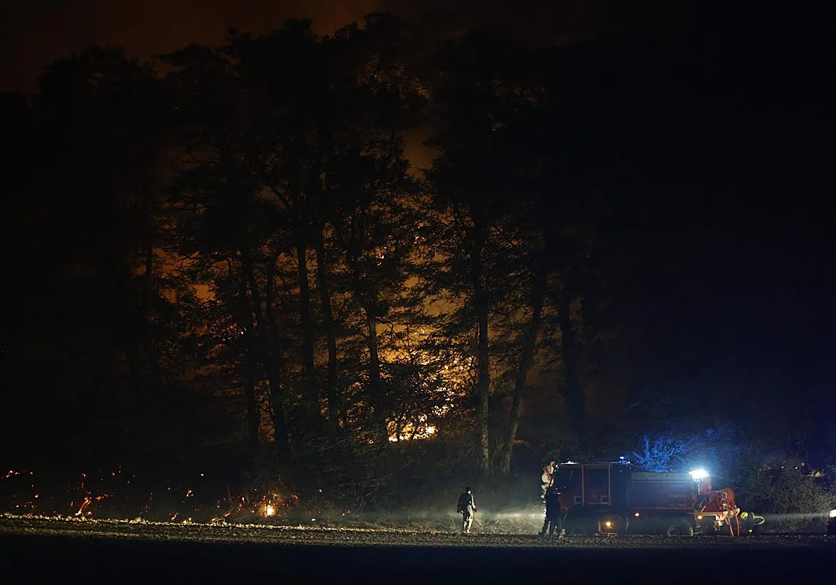 Un gran incendio se ceba en el bosque de Fontainebleau y los accesos a París