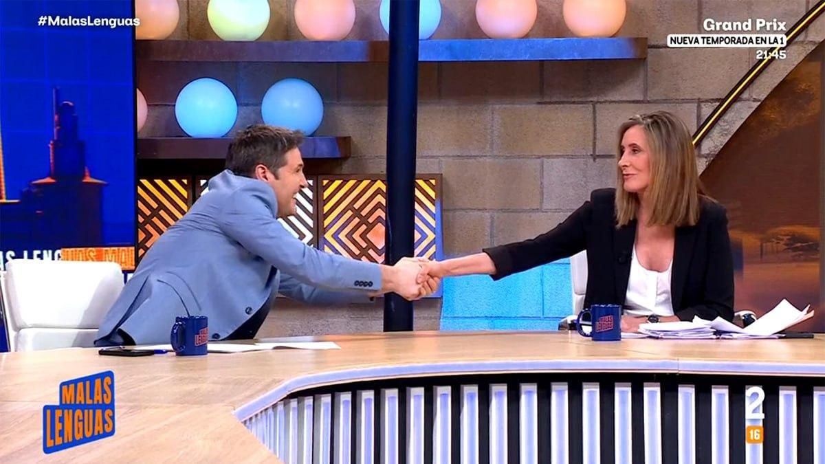 Perdón, apretón de manos y récord de audiencia: así fue la vuelta de Marta G. Montero a 'Malas lenguas' con Cintora