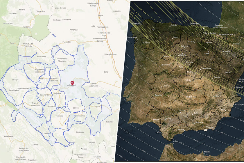Albarracín es uno de los mejores lugares de España para ver el eclipse. Y también el mayor infierno cartográfico del país