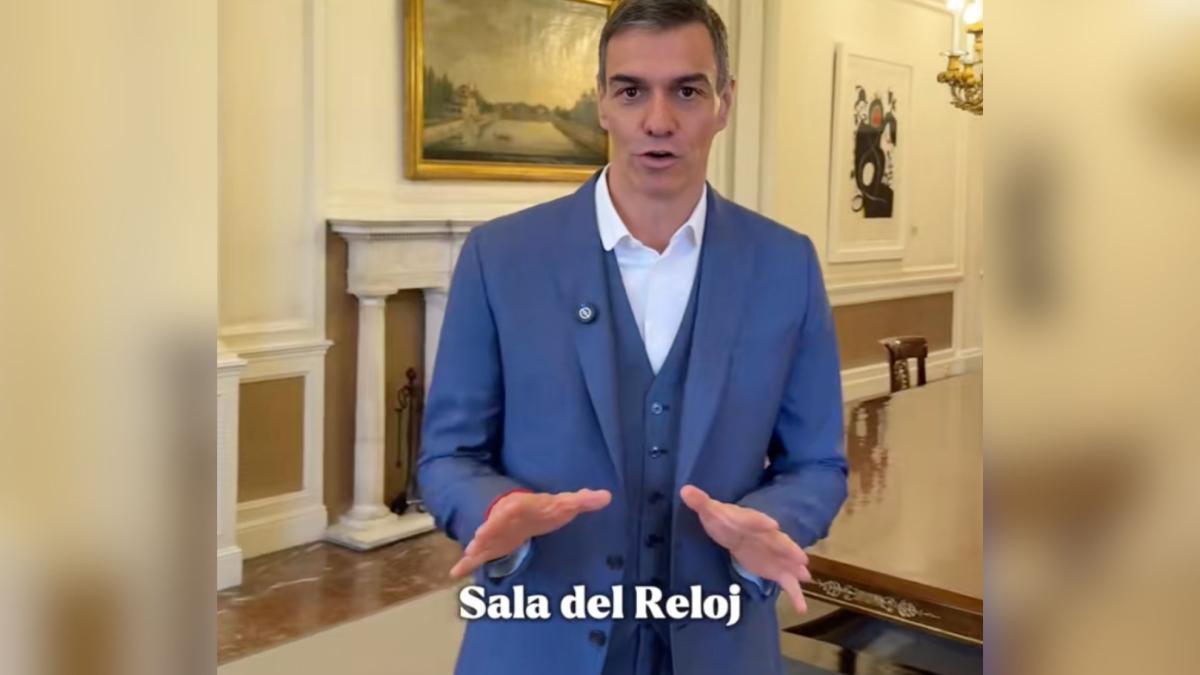 Sánchez enseña los secretos de la Moncloa en un vídeo para TikTok: "Un 'house tour' en plan Isabel Preysler"