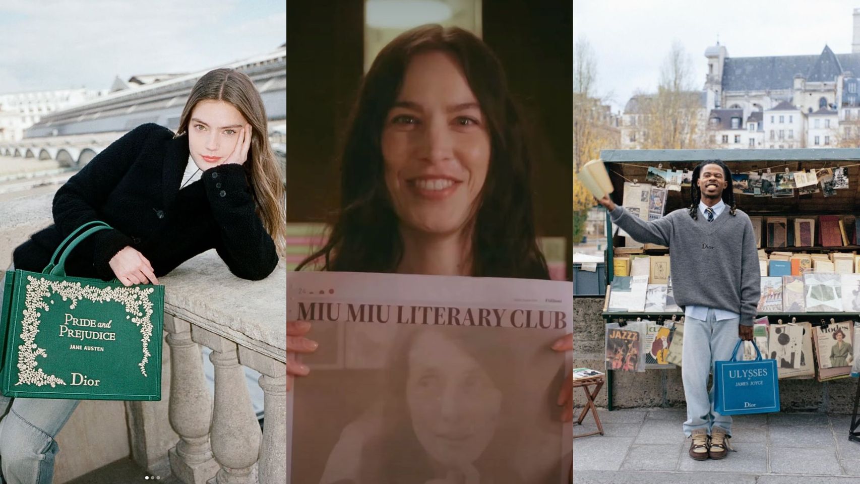 El lujo de leer conquista la moda en 2026: de los icónicos Book Tote de Dior al club literario de Miu Miu