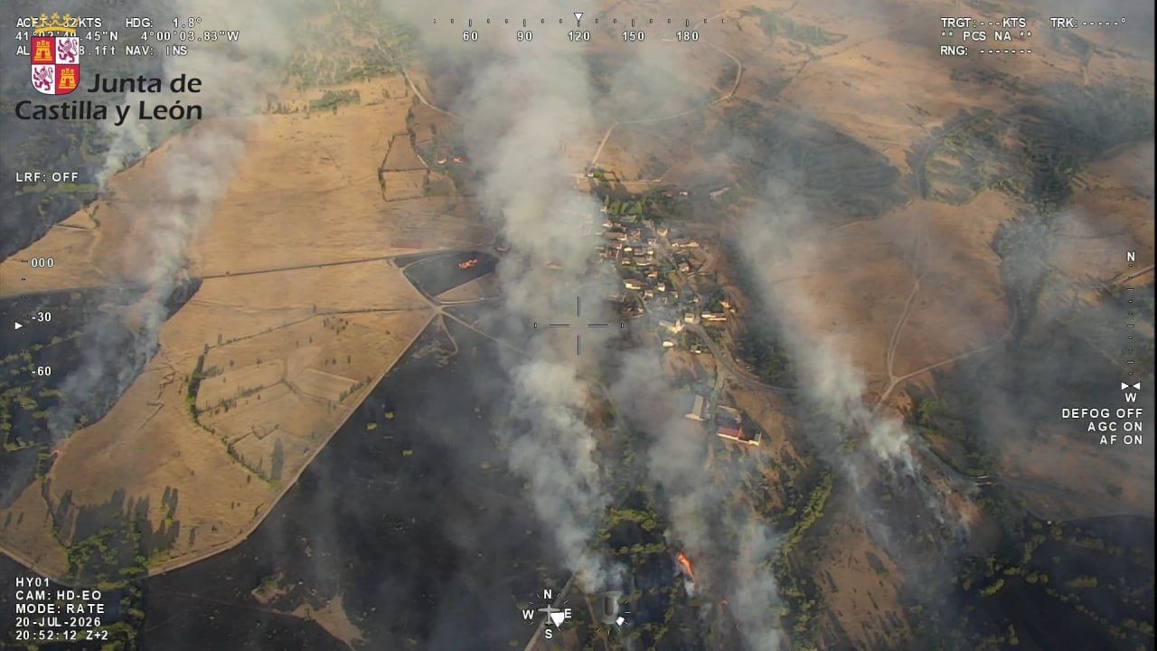 Castilla y León activa la Situación Operativa 1 ante la oleada de incendios y las evacuaciones en Segovia y Soria