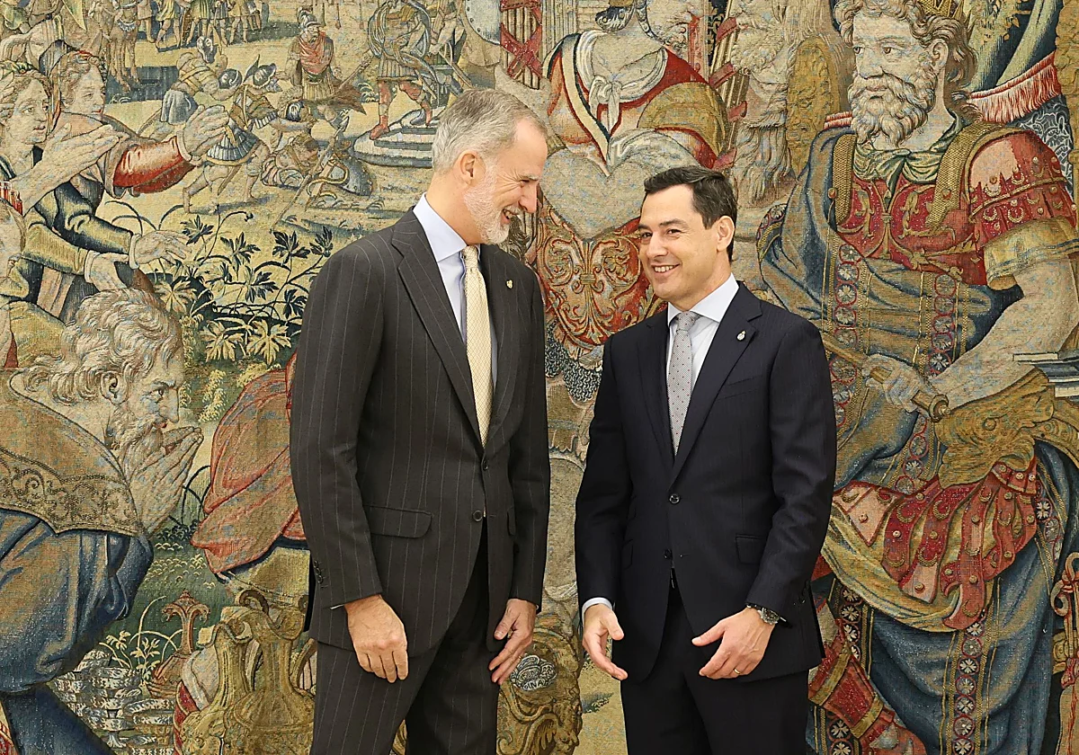 Felipe VI recibe a Juanma Moreno con el foco en las olas de calor y la amenaza de los incendios