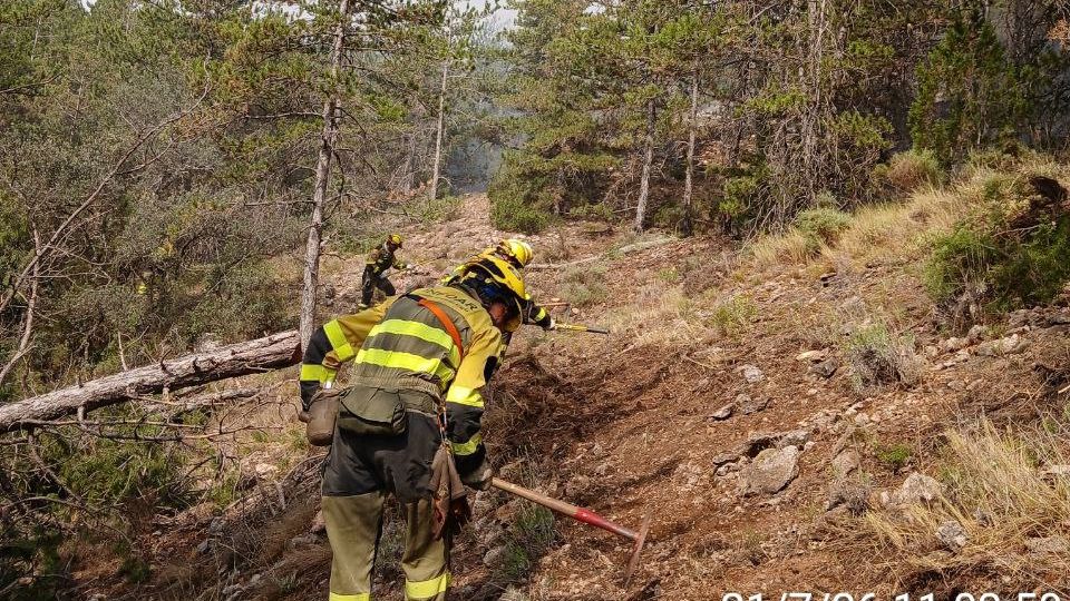 La UME se retira del incendio de Ejulve y los vecinos podrán volver a sus casas a lo largo de este miércoles