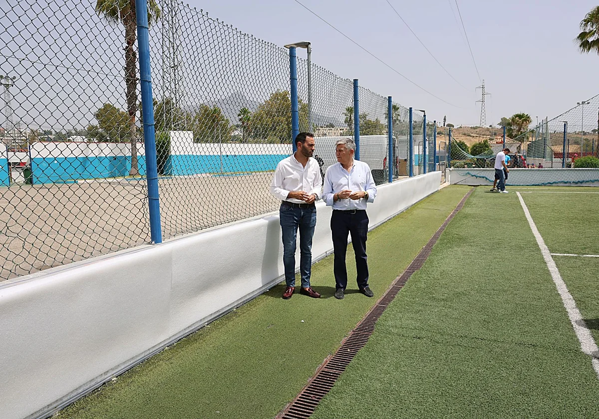 Nuevo sistema de protección perimetral en el campo de fútbol 7 del anexo Juan José Almagro de San Pedro