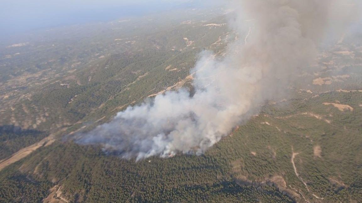 Declarado un nuevo incendio en La Cerollera (Teruel): cortada la TE-53 y activados aviones y helicópteros del MITECO