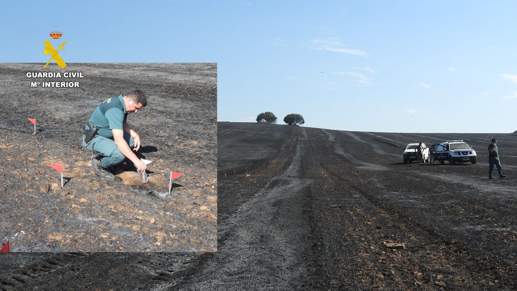 La Guardia Civil investiga a un agricultor por causar el incendio de Rábano de Aliste