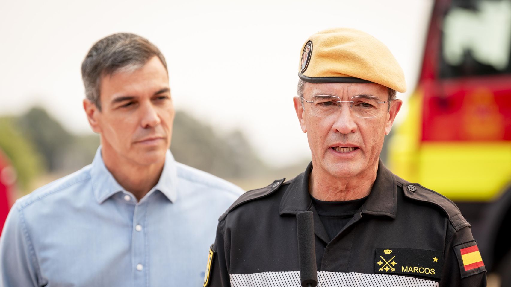 Francisco Marcos, el jefe de la UME y compañero del Rey curtido en Bosnia y la dana que combate el fuego en Madrid
