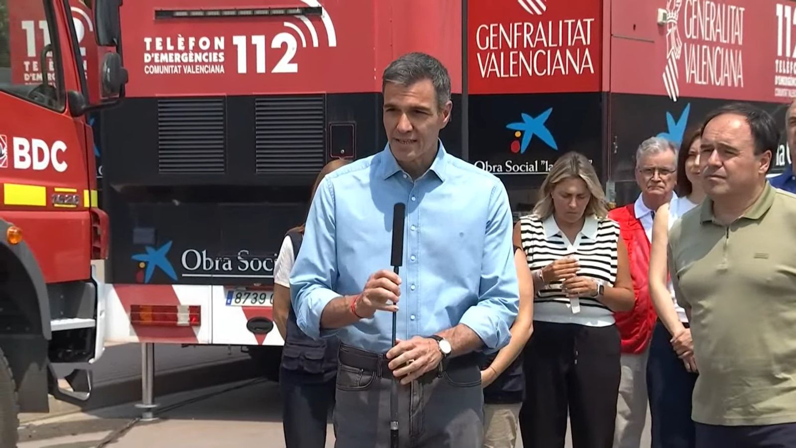 Pedro Sánchez, increpado a su llegada al incendio de Castellón: "¡Traidor! ¡Ven aquí! ¿Tienes miedo o qué?"