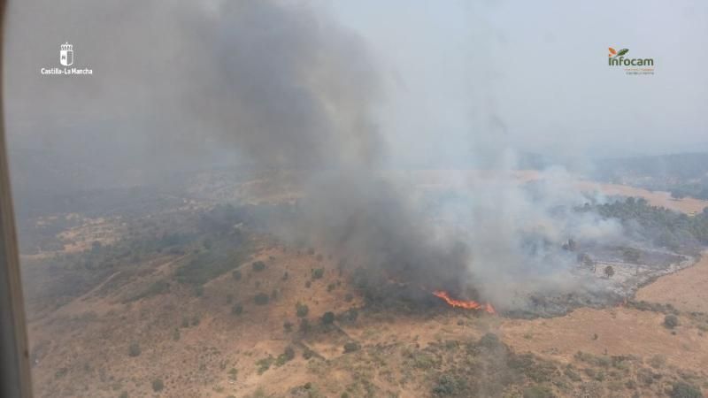 El fuego abre dos nuevos frentes en Castilla-La Mancha con incendios activos en Navalcán y Viso del Marqués