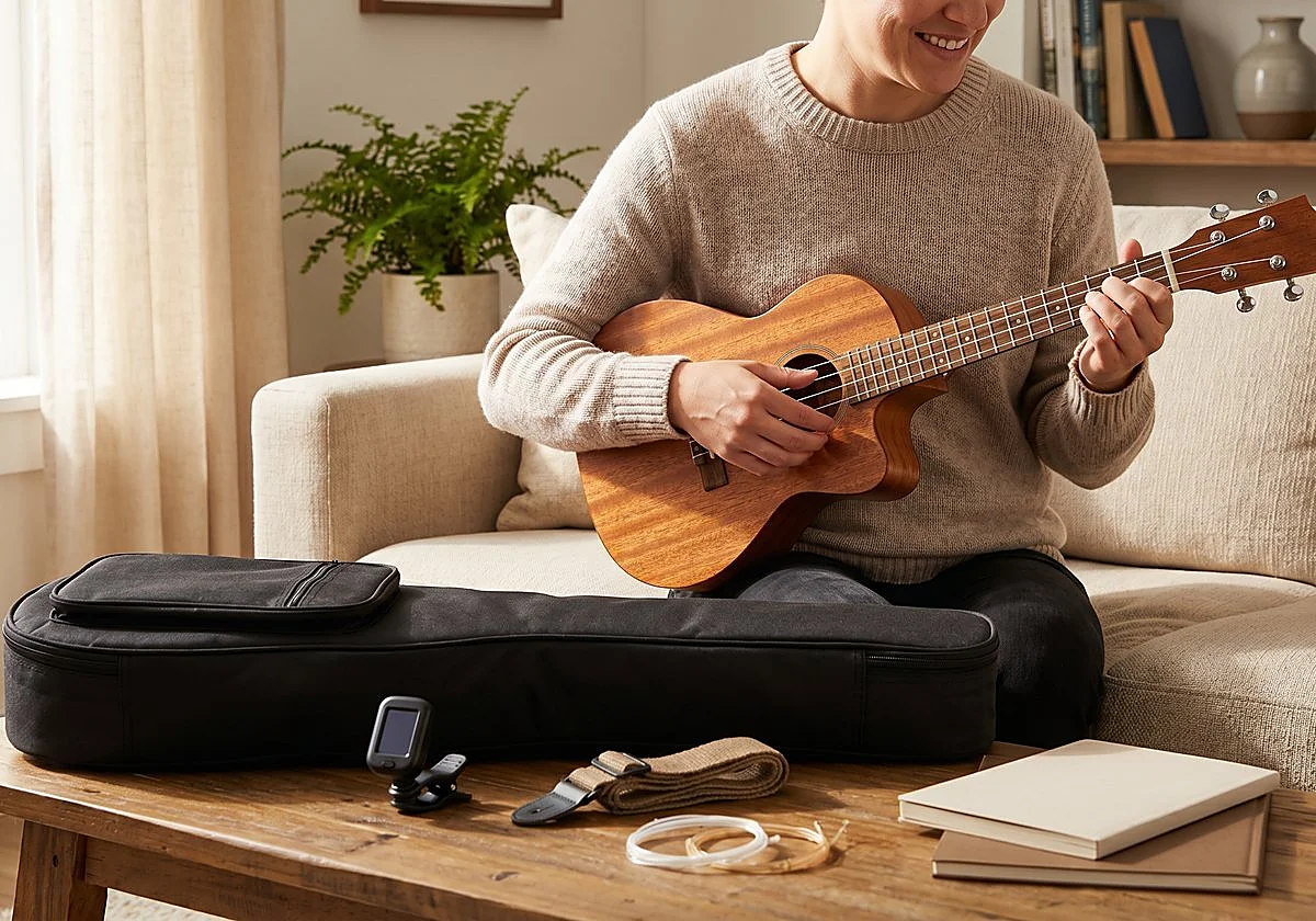 No te pierdas este completo set de ukelele con todos sus complementos