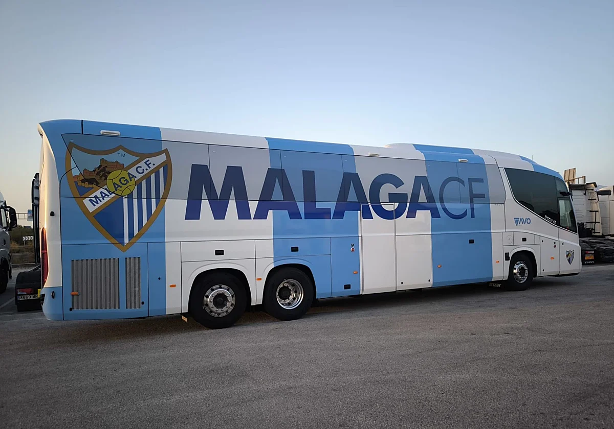 Así es el autobús que estrenará el Málaga en su regreso a Primera