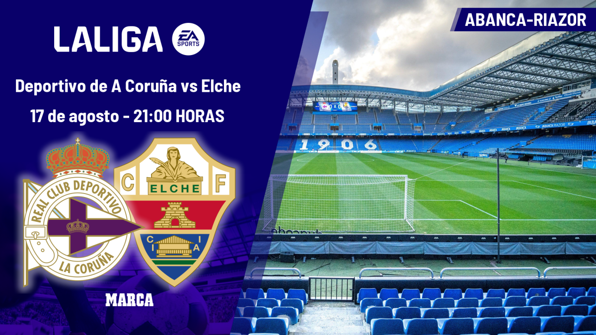 Deportivo de A Coruña - Elche: horario, dónde ver en TV y canal del partido de LaLiga EA Sports