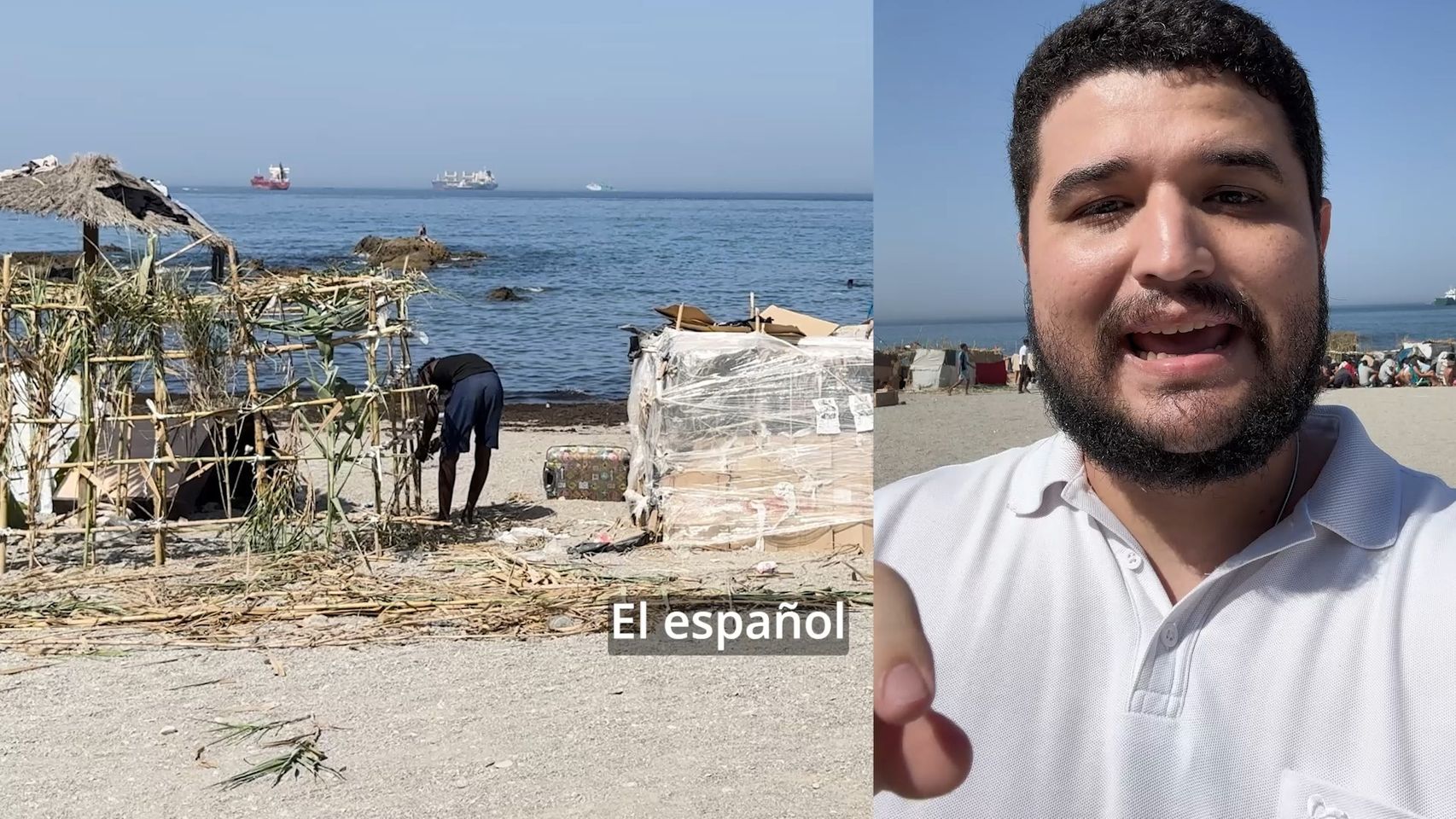 Huelga de hambre entre los invasores en una mezquita hecha con bricks en la playa de Ceuta: "Iremos a la Península"