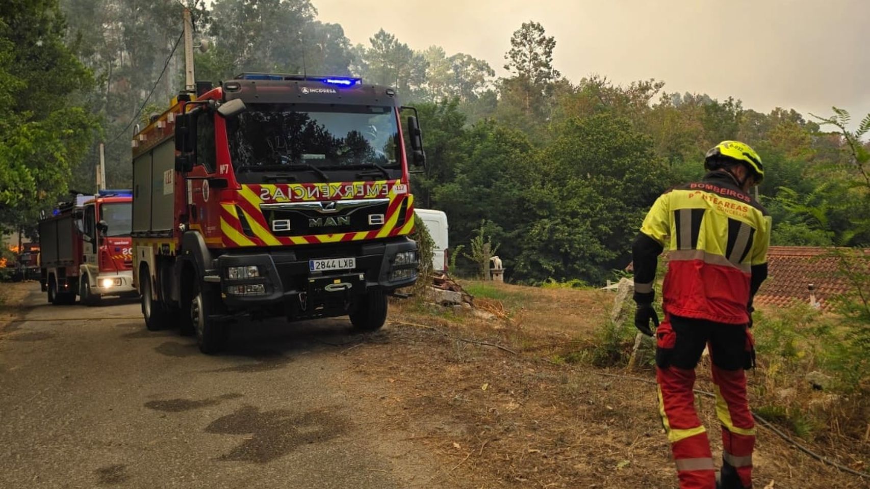 El incendio de Ponteareas (Pontevedra) está controlado tras arrasar 70 hectáreas