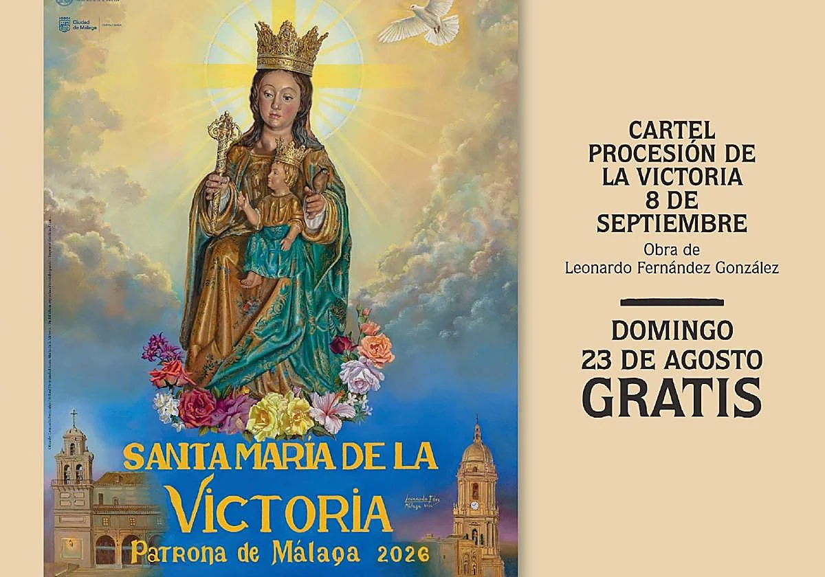 SUR entrega este domingo el cartel de la Patrona de Málaga pintado por Leonardo Fernández
