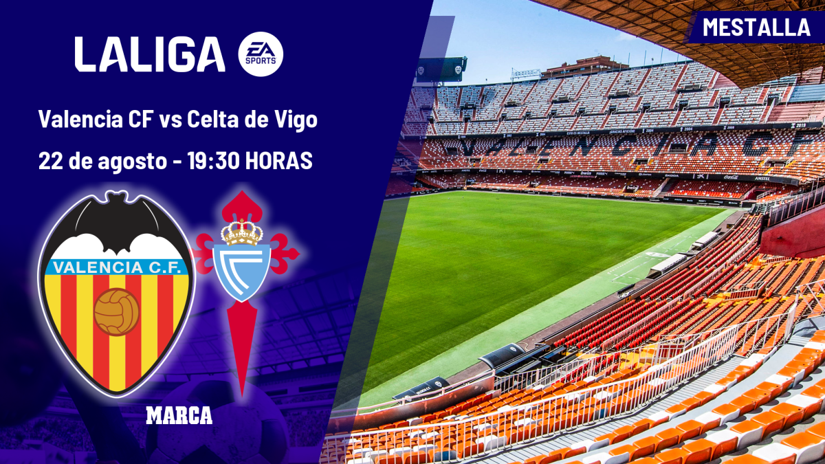 Valencia - Celta: horario, dónde ver hoy en TV y canal del partido de LaLiga EA Sports