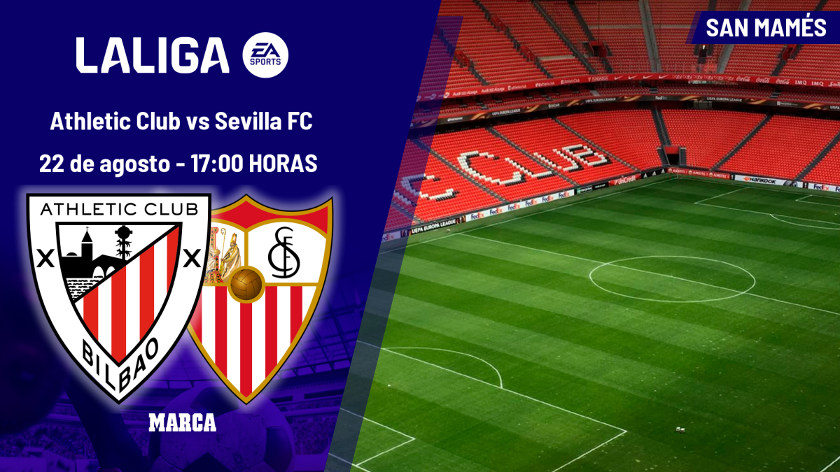 Athletic Club - Sevilla FC: horario, dónde ver hoy en TV y canal del partido de LaLiga EA Sports