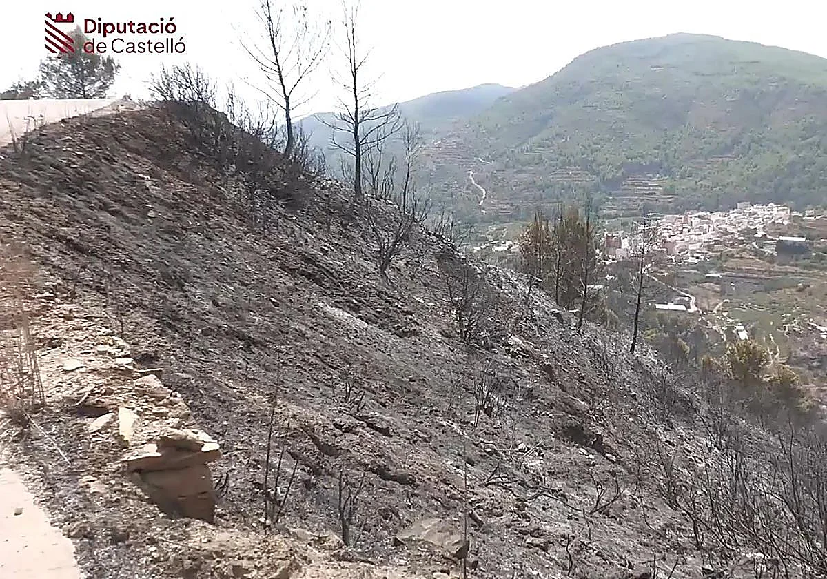 Levantan el confinamiento de los vecinos de Gátova por el incendio de Segorbe