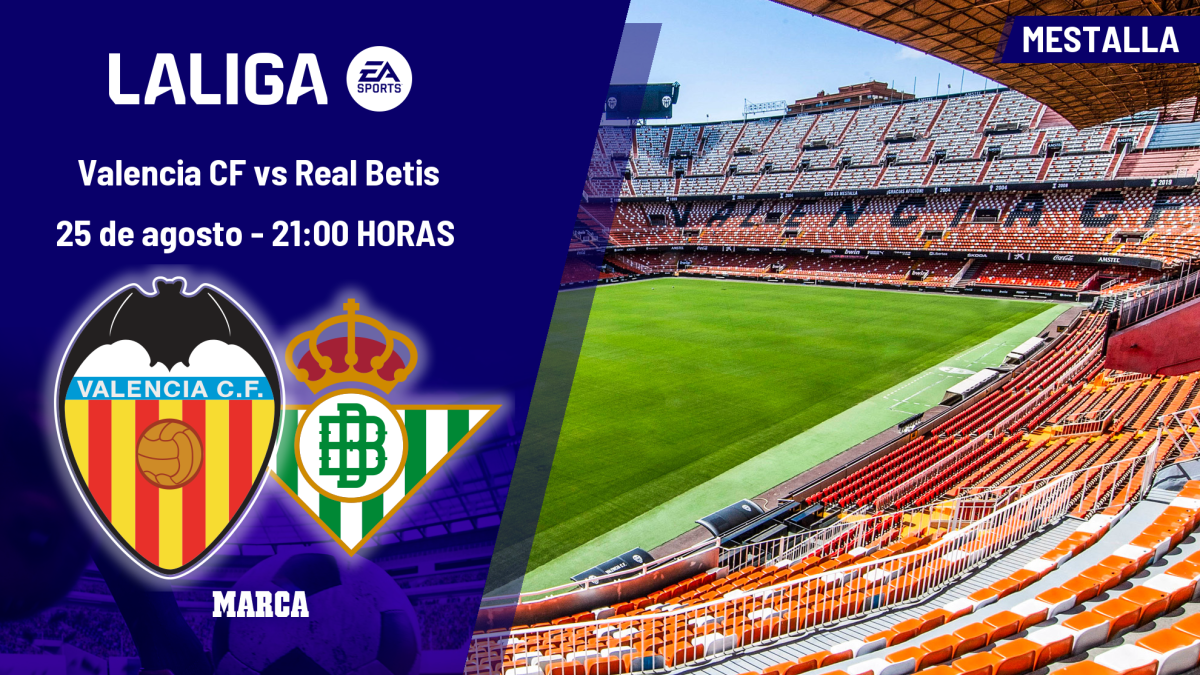 Valencia - Betis: horario y dónde ver hoy en TV y online el partido de LaLiga EA Sports