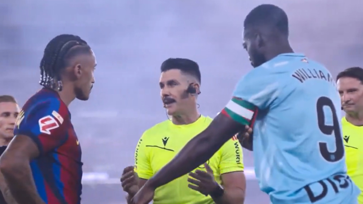 El inesperado comentario del árbitro Ortiz Arias a Raphinha antes del Barcelona - Athletic: "Me gusta tu bigote"