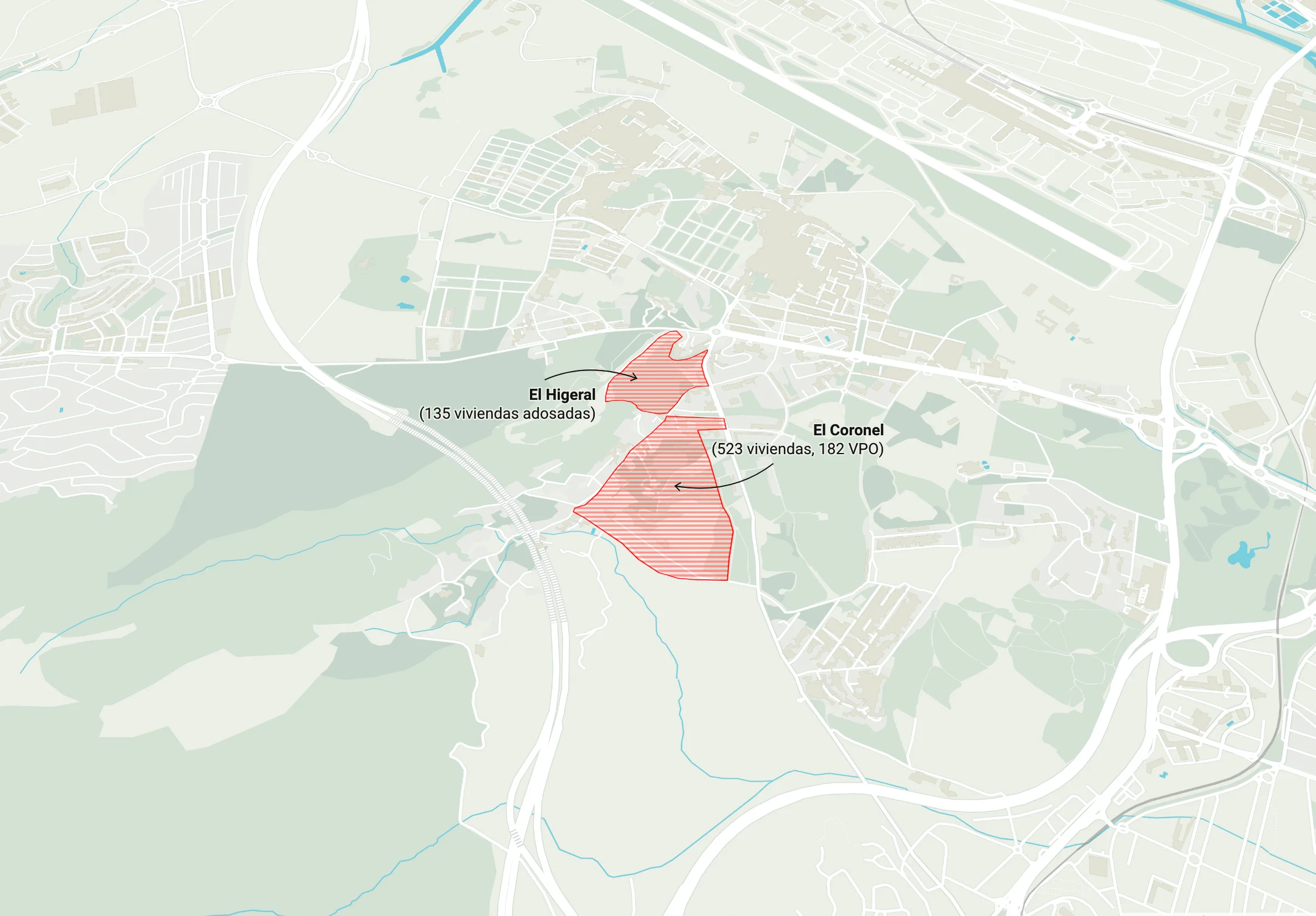 Los trámites para la construcción de 700 viviendas en Churriana se eternizan