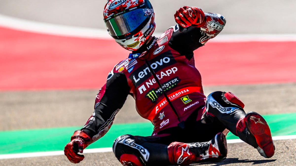 Bagnaia, hundido