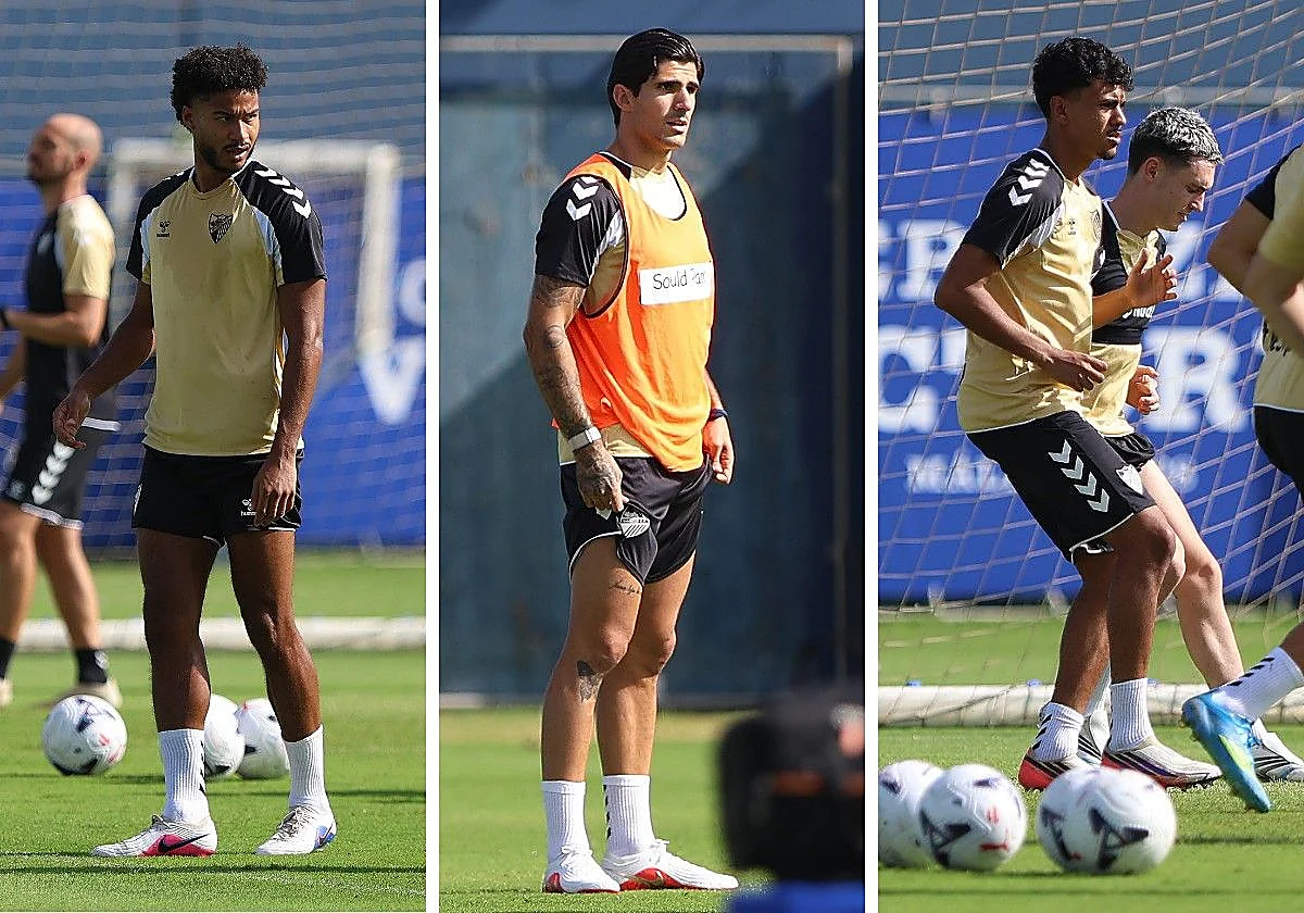 Primer día de los recién llegados Cajuste, Aznou y Berrocal, y Aaron Ochoa se entrena con el Málaga
