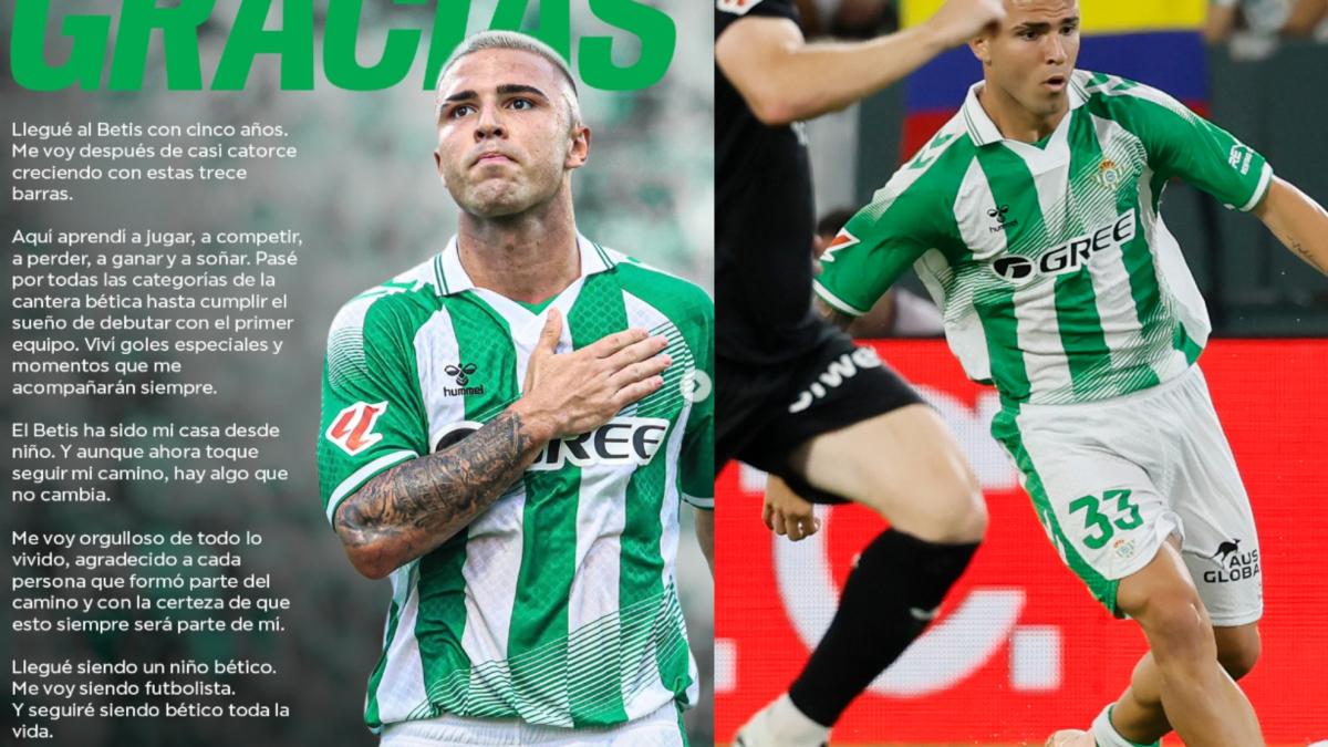La emotiva carta de despedida de Pablo García al Betis: "Seguiré siendo bético toda la vida"