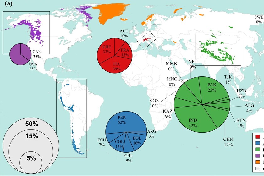 El mapa de los GLOF que hay en el mundo deja algo claro: hay 15 millones de personas bajo la amenaza de los lagos glaciares
