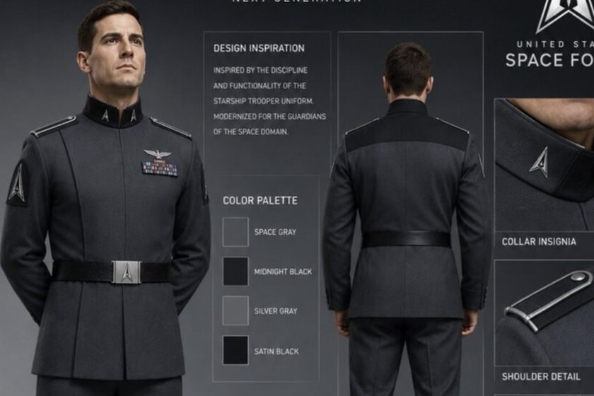 Así serían los nuevos uniformes de la Fuerza Espacial de Estados Unidos. Alguien no entendió de qué iba 'Star Wars'