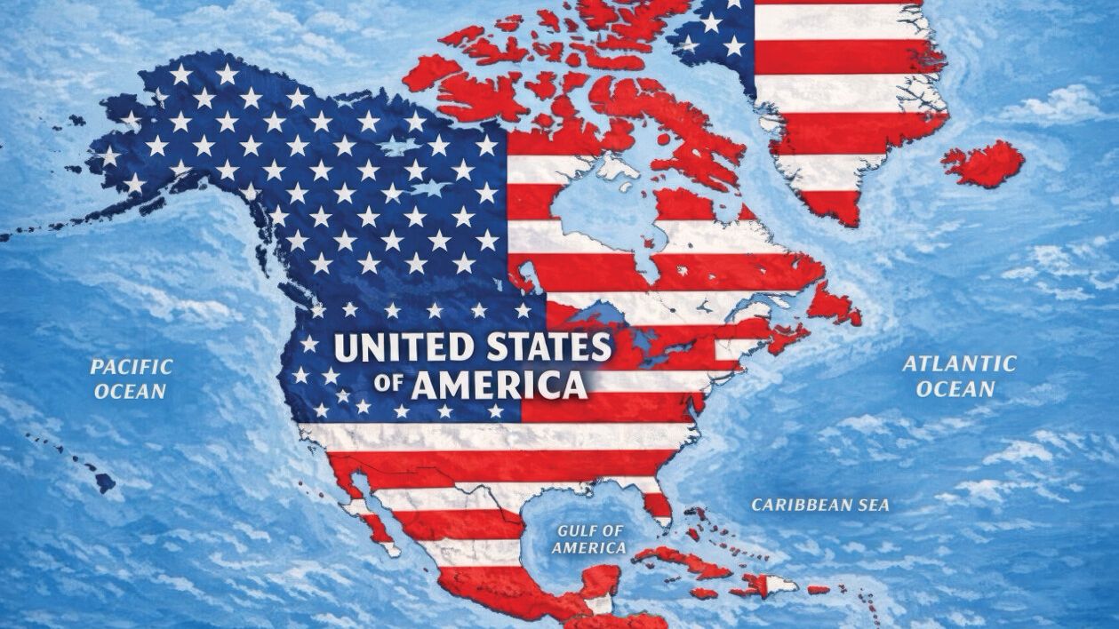 Trump publica un mapa en el que la bandera estadounidense cubre México, el Caribe, Canadá, Groenlandia e Islandia