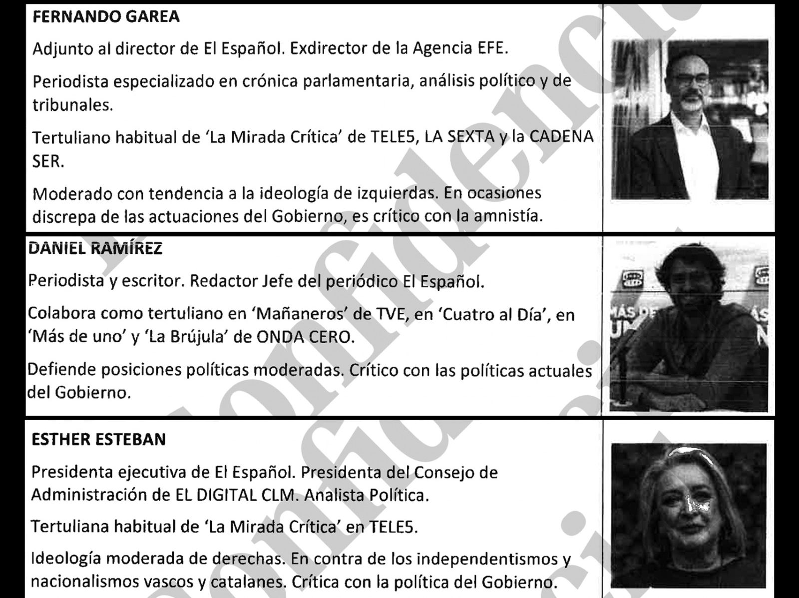 Así es el fichero del Ministerio del Interior que cataloga a los periodistas por su presunta afinidad ideológica