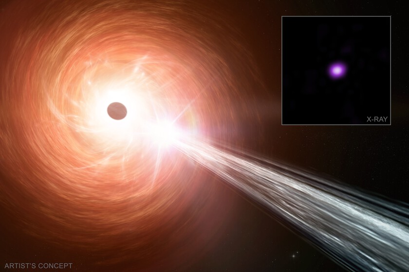 Hemos visto un agujero negro escupir plasma a 13 veces la velocidad de la luz. No, no se ha roto la física