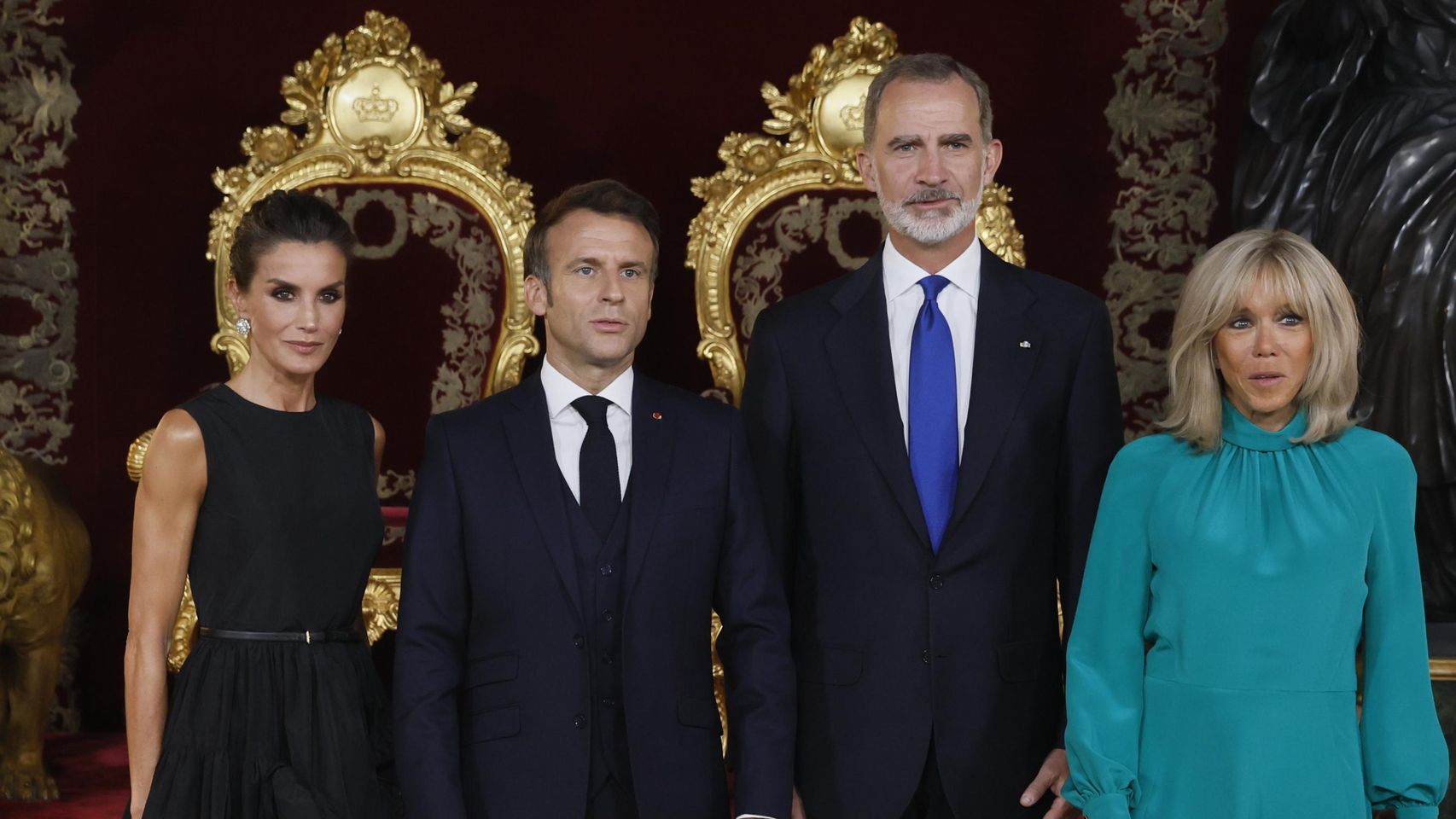 Felipe VI y Letizia ofrecerán una cena de gala en honor a Emmanuel y Brigitte Macron: ¿debutará Leonor con tiara?