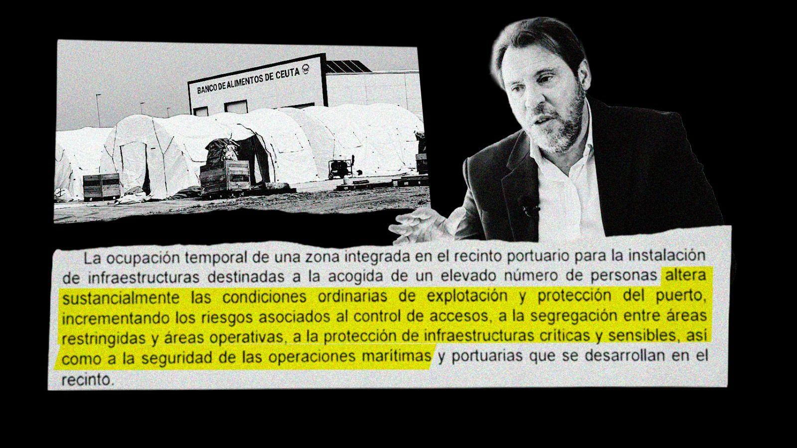Interior advierte a Óscar Puente de que sus carpas en el Puerto de Ceuta "incrementan el riesgo en infraestructuras críticas"